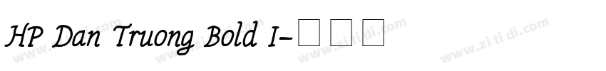 HP Dan Truong Bold I字体转换